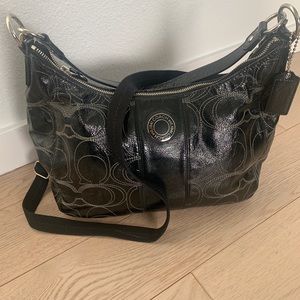 Authentic Coach Black leather bag.